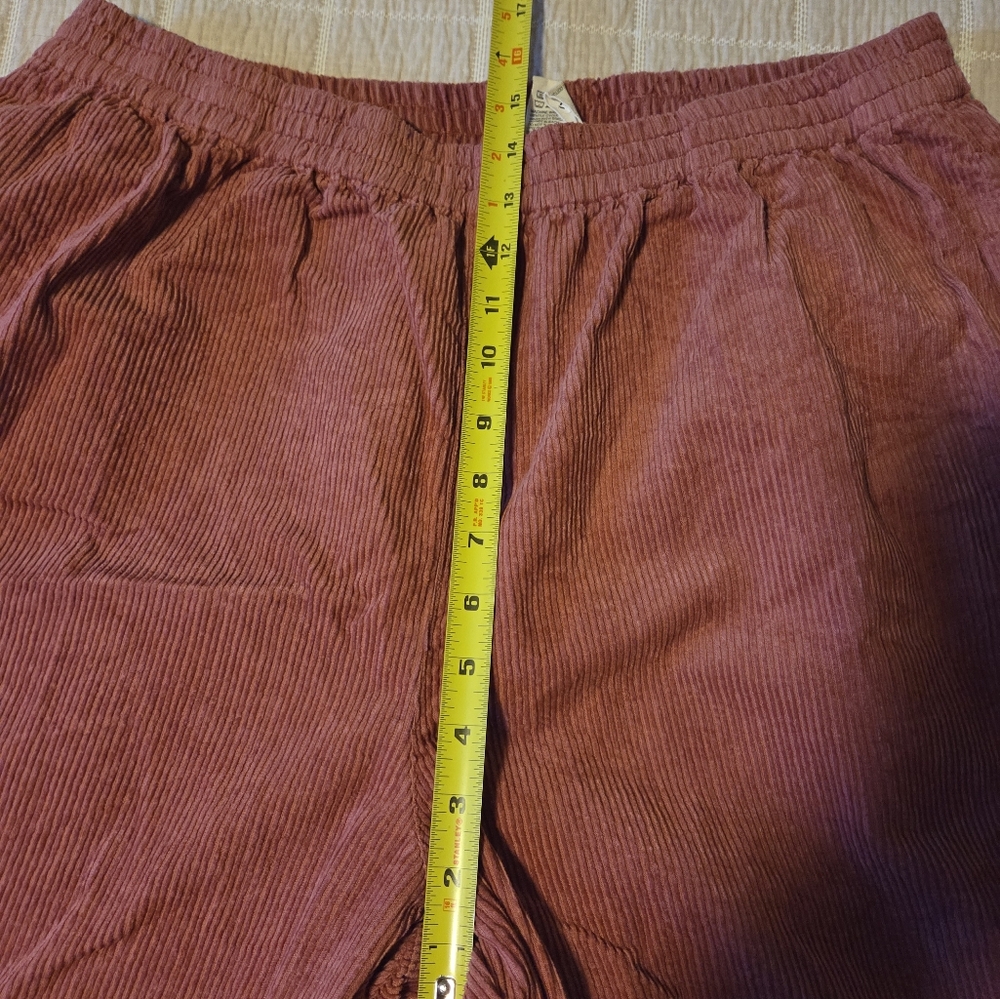 Lucy & Yak Pink/Red Corduroy Women's Pants - Picture 4 of 5